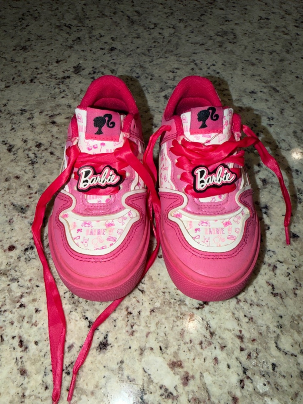 Barbie Pink and Hot Pink Kids Sneakers